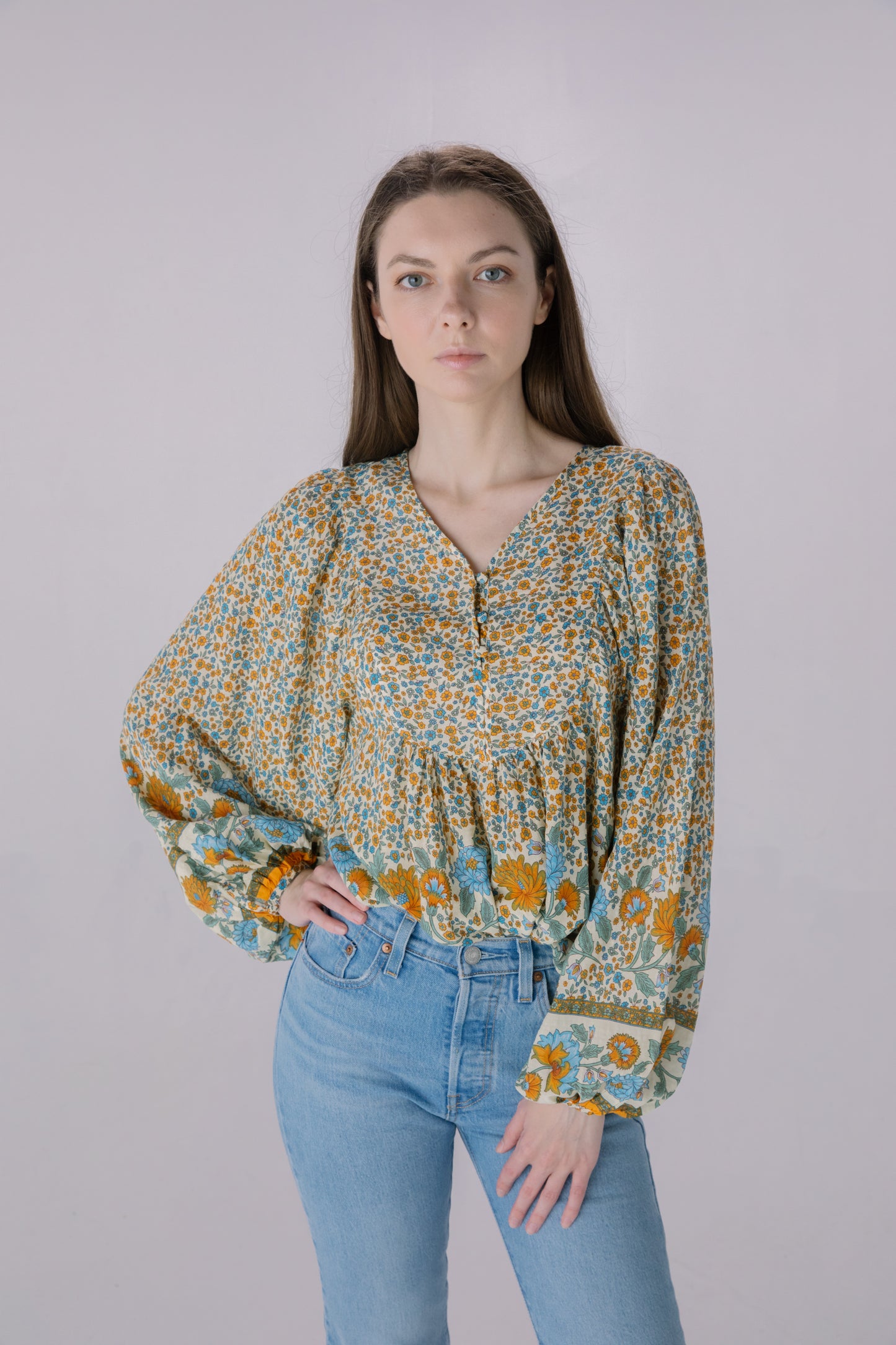 Garden Floral Printed Boho Top