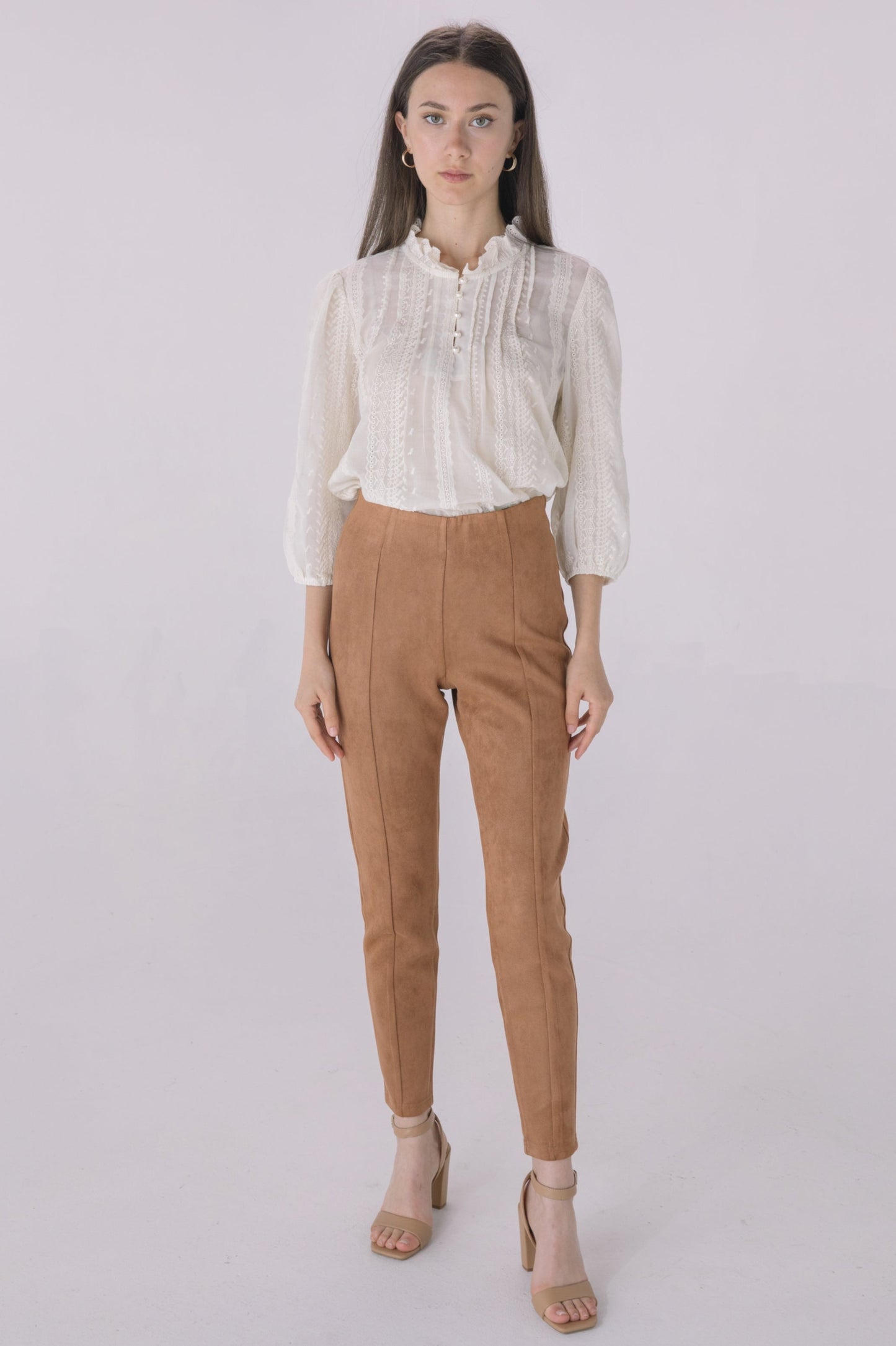 Mocha Faux Suede Leggings