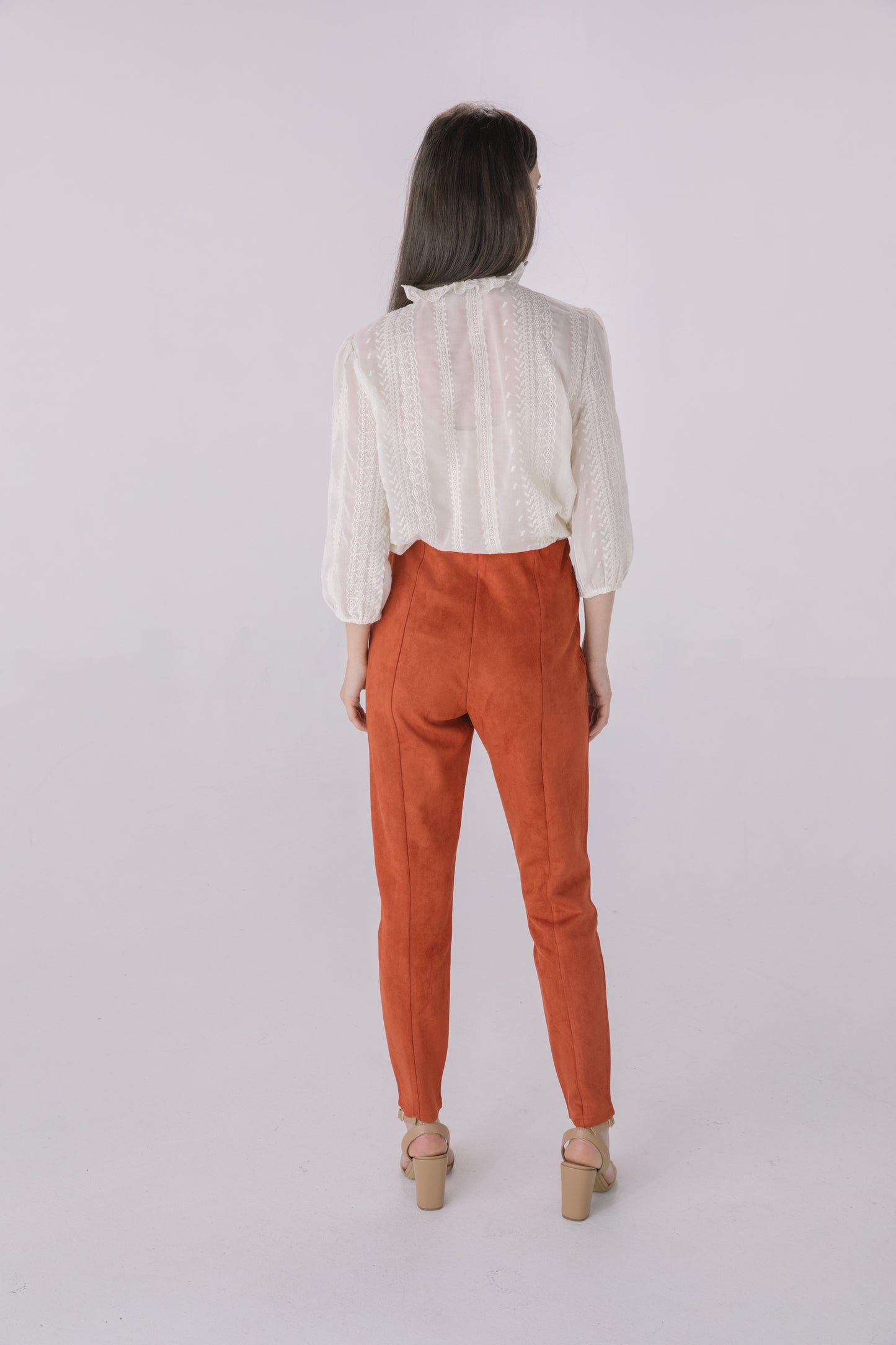 Rust Faux Suede Legging