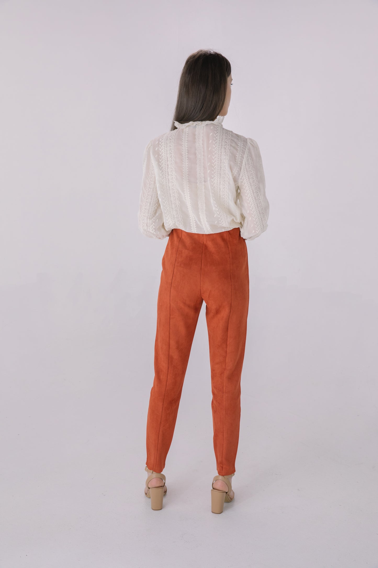 Rust Faux Suede Legging