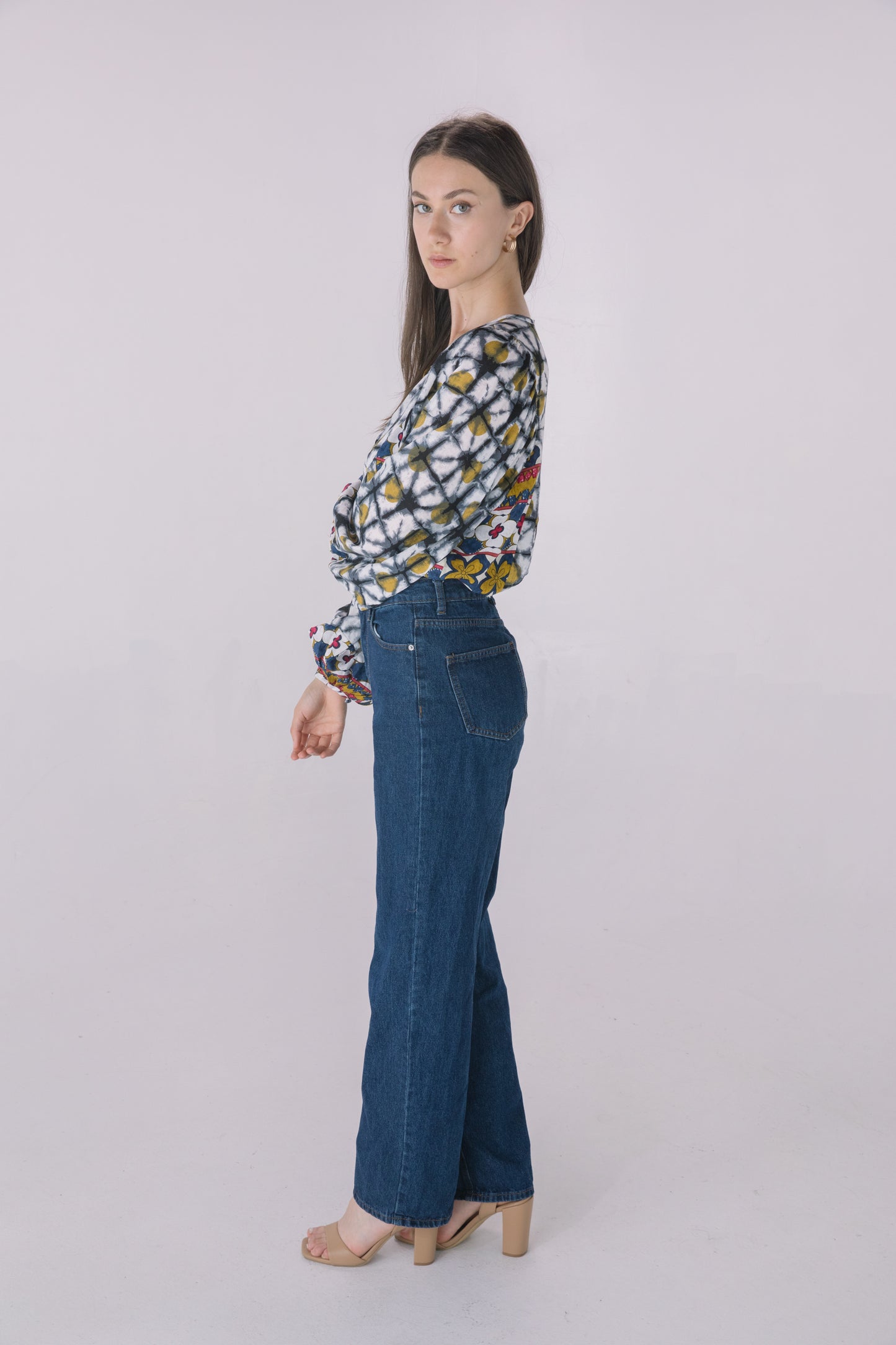 Eyecat Border Printed Boho Blouse