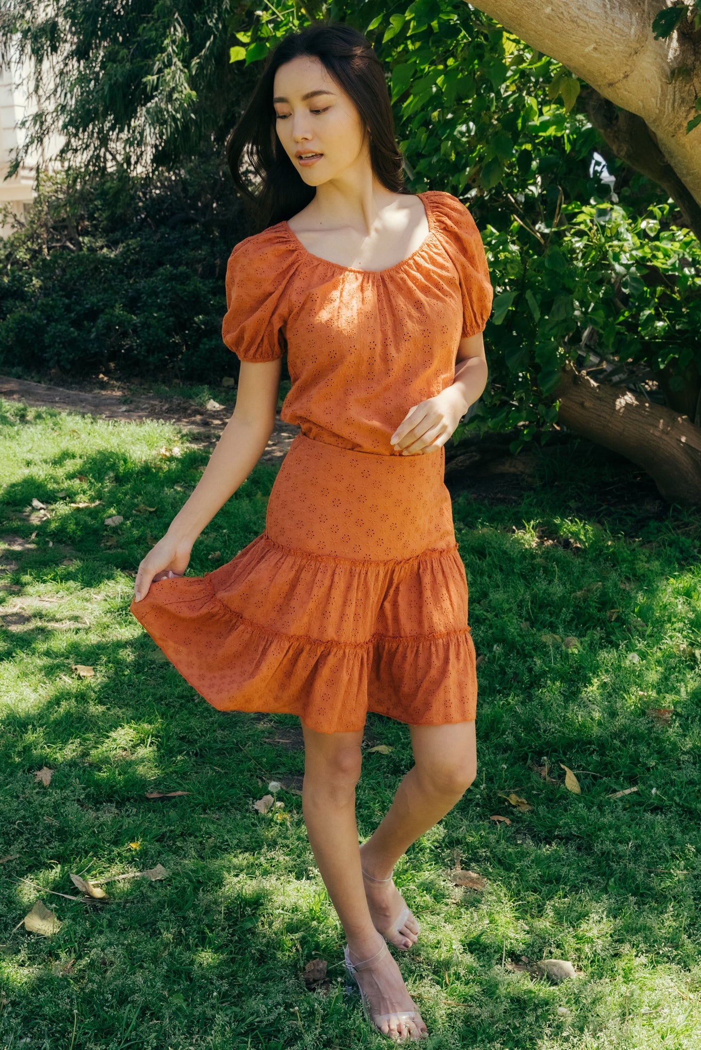 Rustic Tiered Mini Skirt