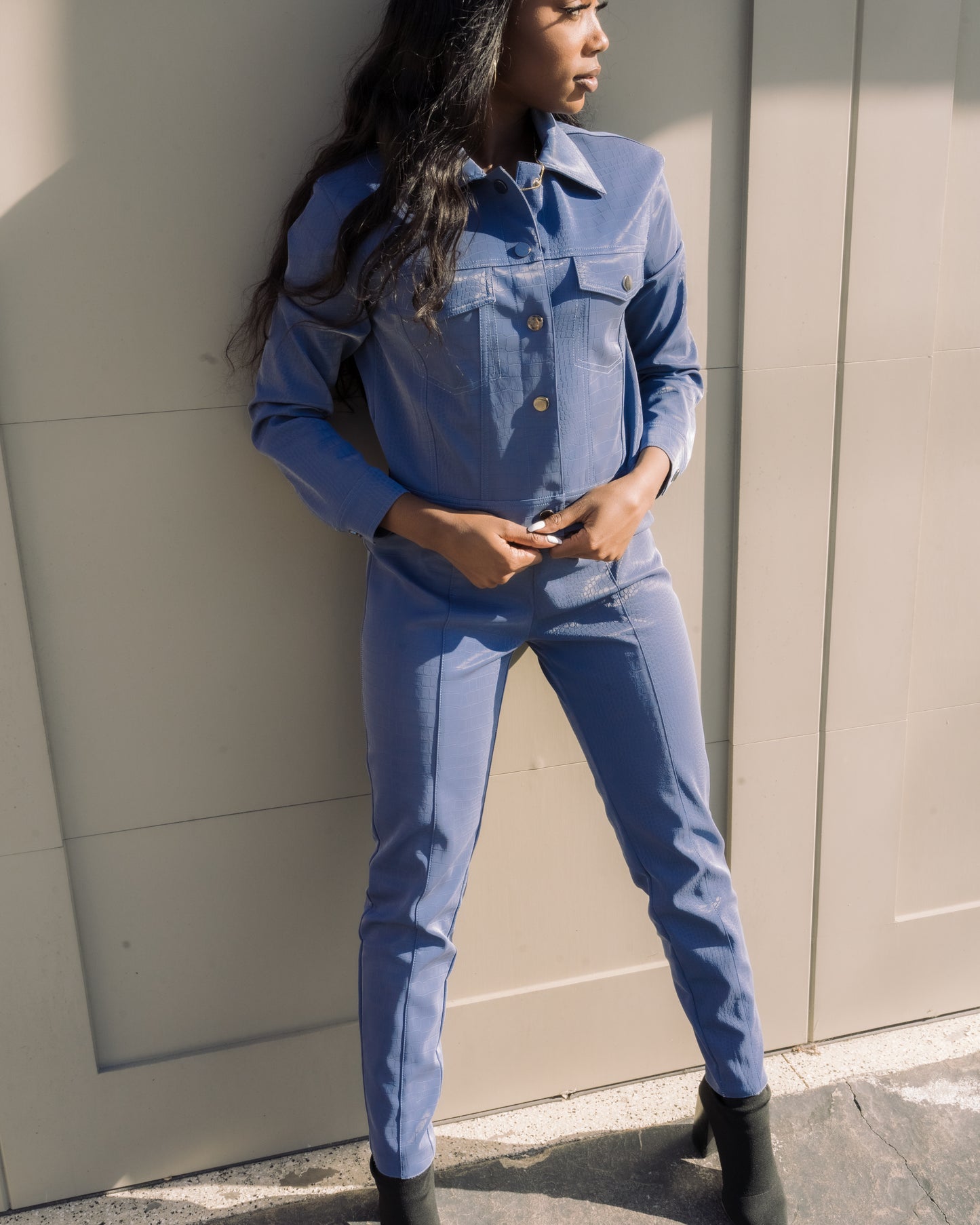 Cerulean Snake Trucker Jacket