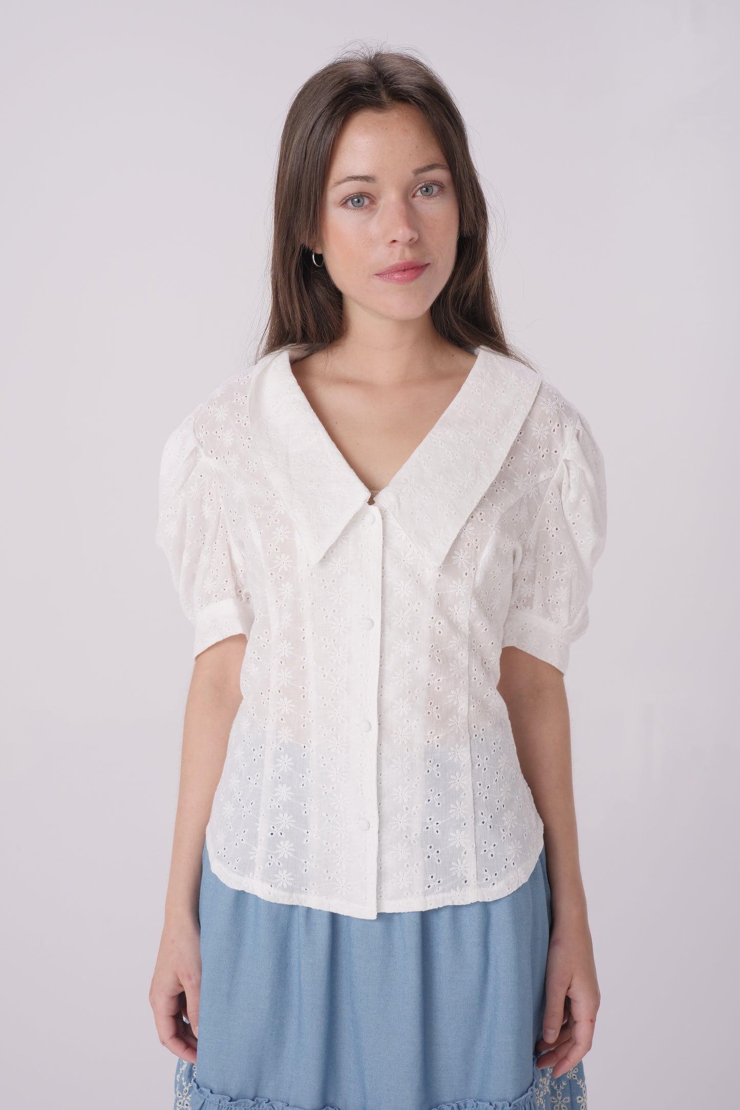 Ivory Peter Pan Collar Top