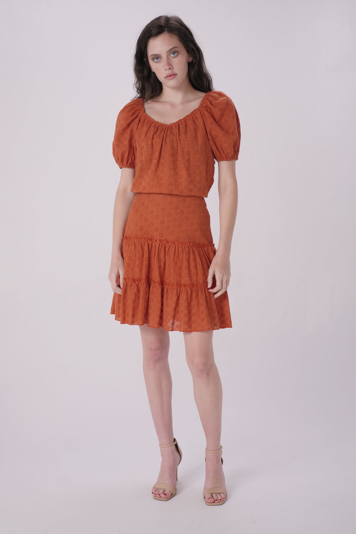 Rustic Tiered Mini Skirt