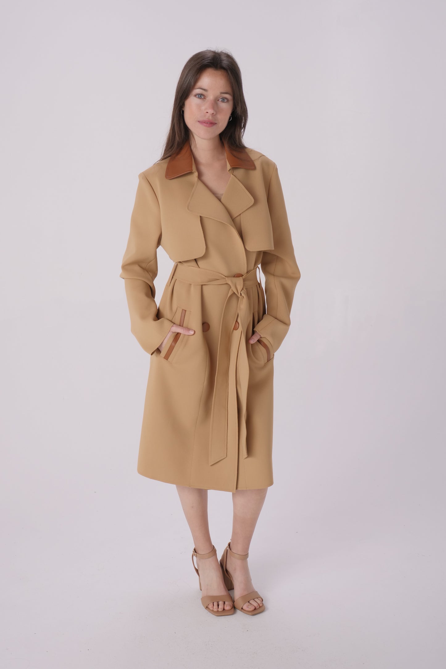 Tan Scuba Trench Jacket