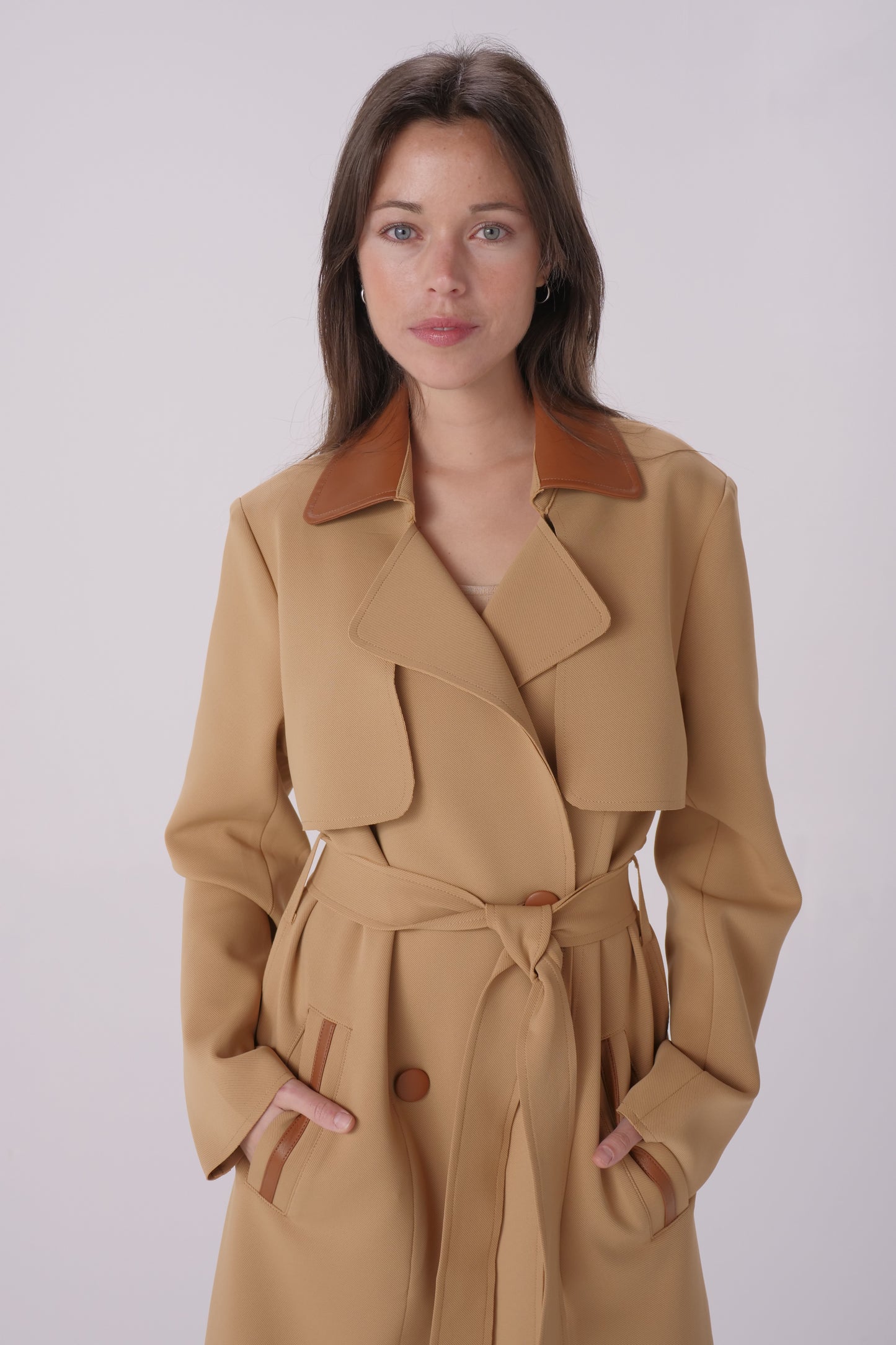 Tan Scuba Trench Jacket