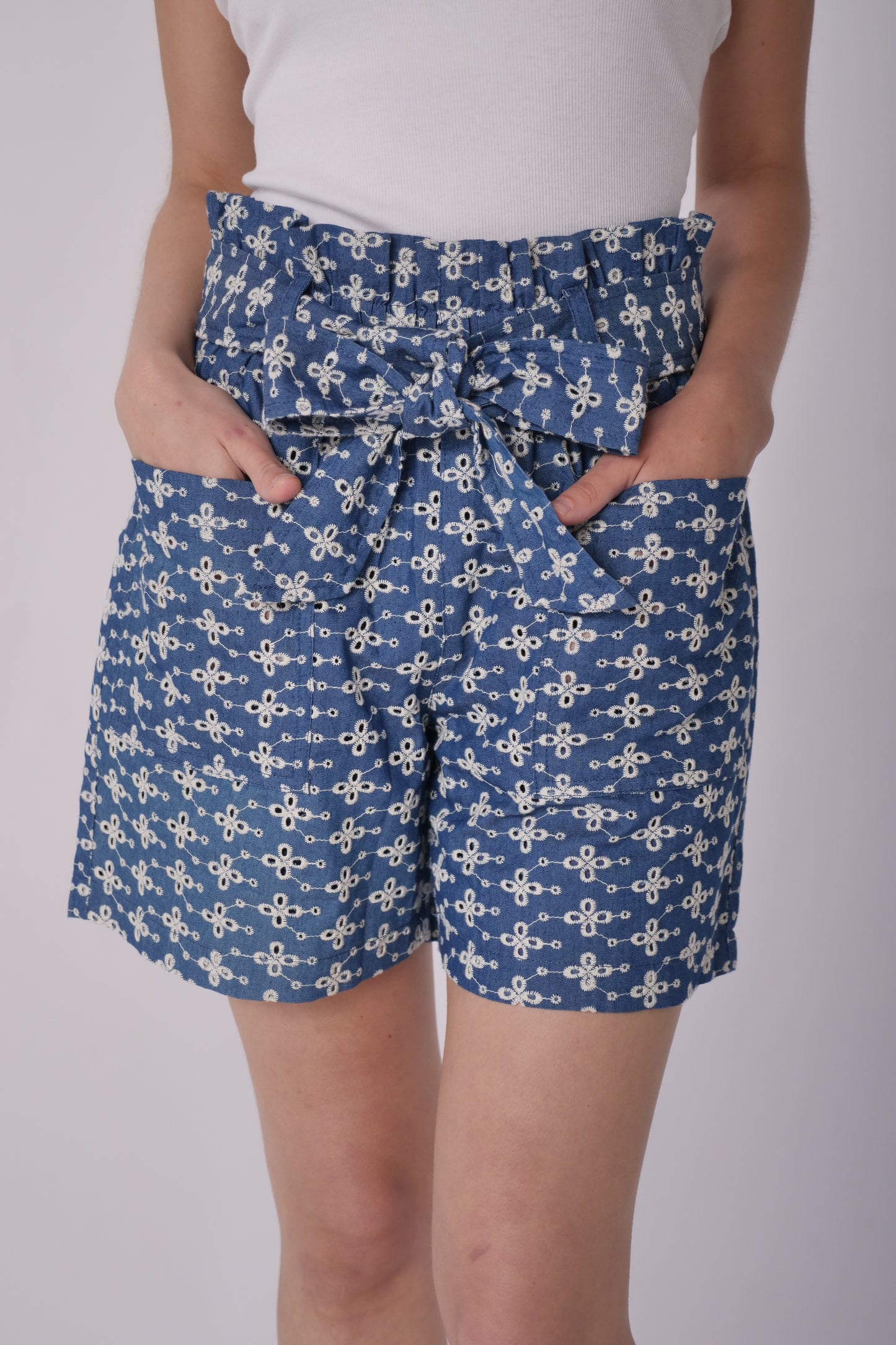 Denim Eyelet Short