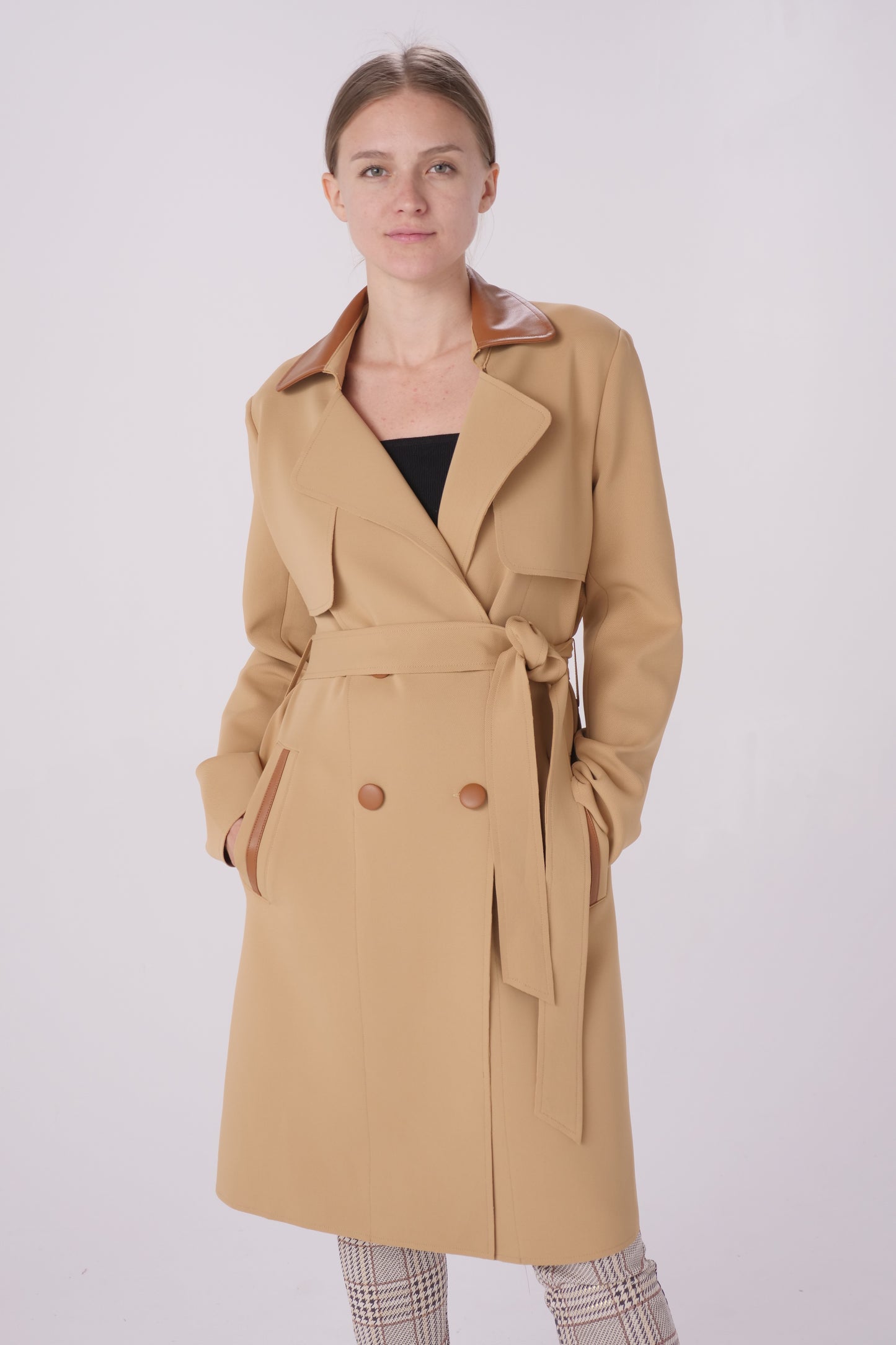 Tan Scuba Trench Jacket