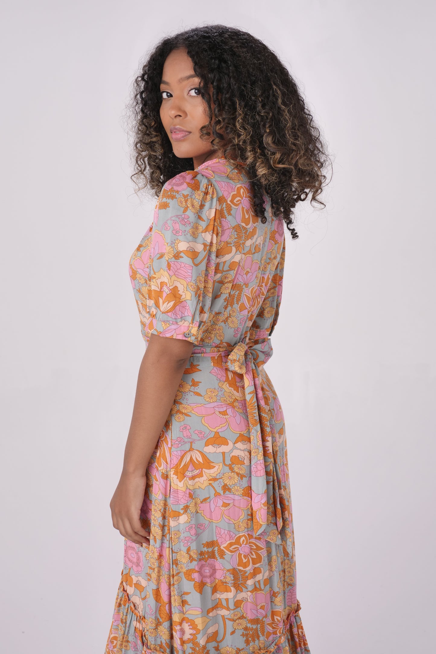 Floral Printed Wrap Dress