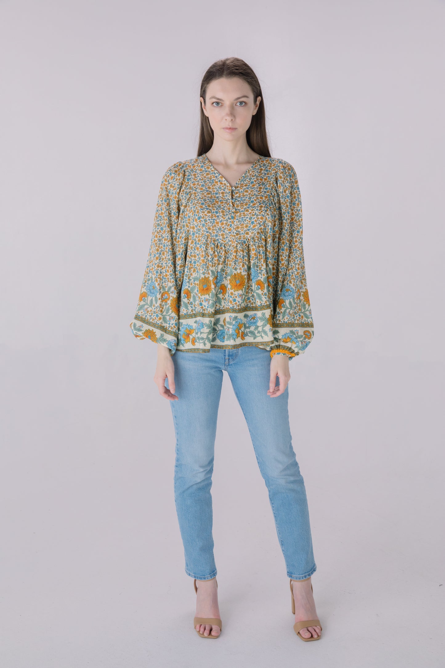 Garden Floral Printed Boho Top