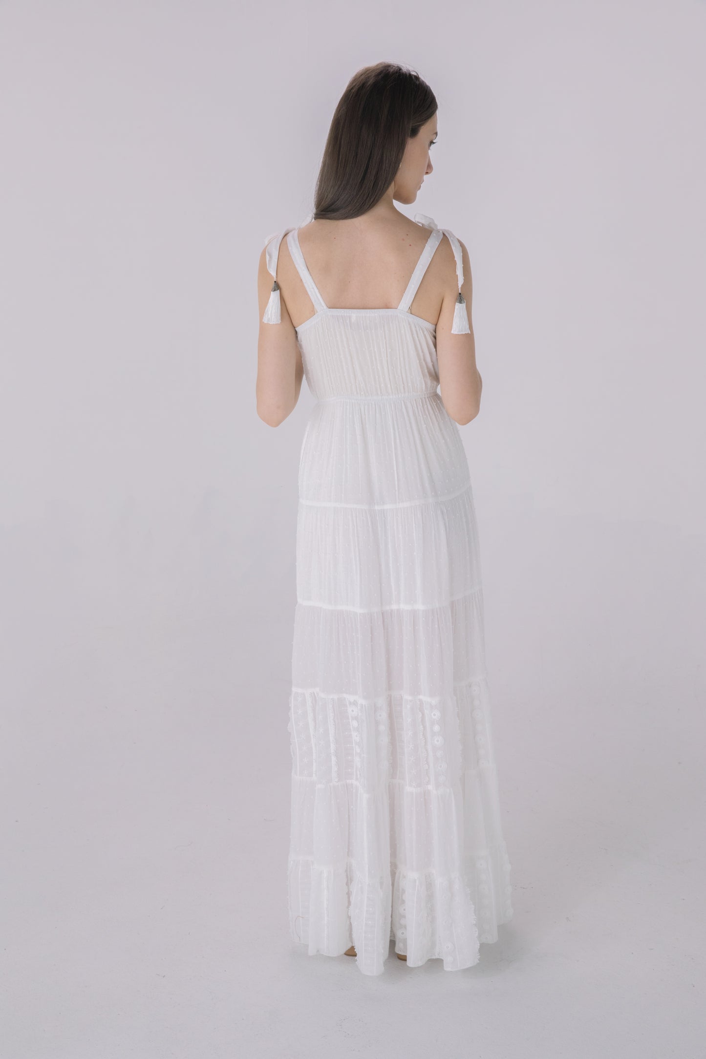 Ivory Tiered Maxi Dress