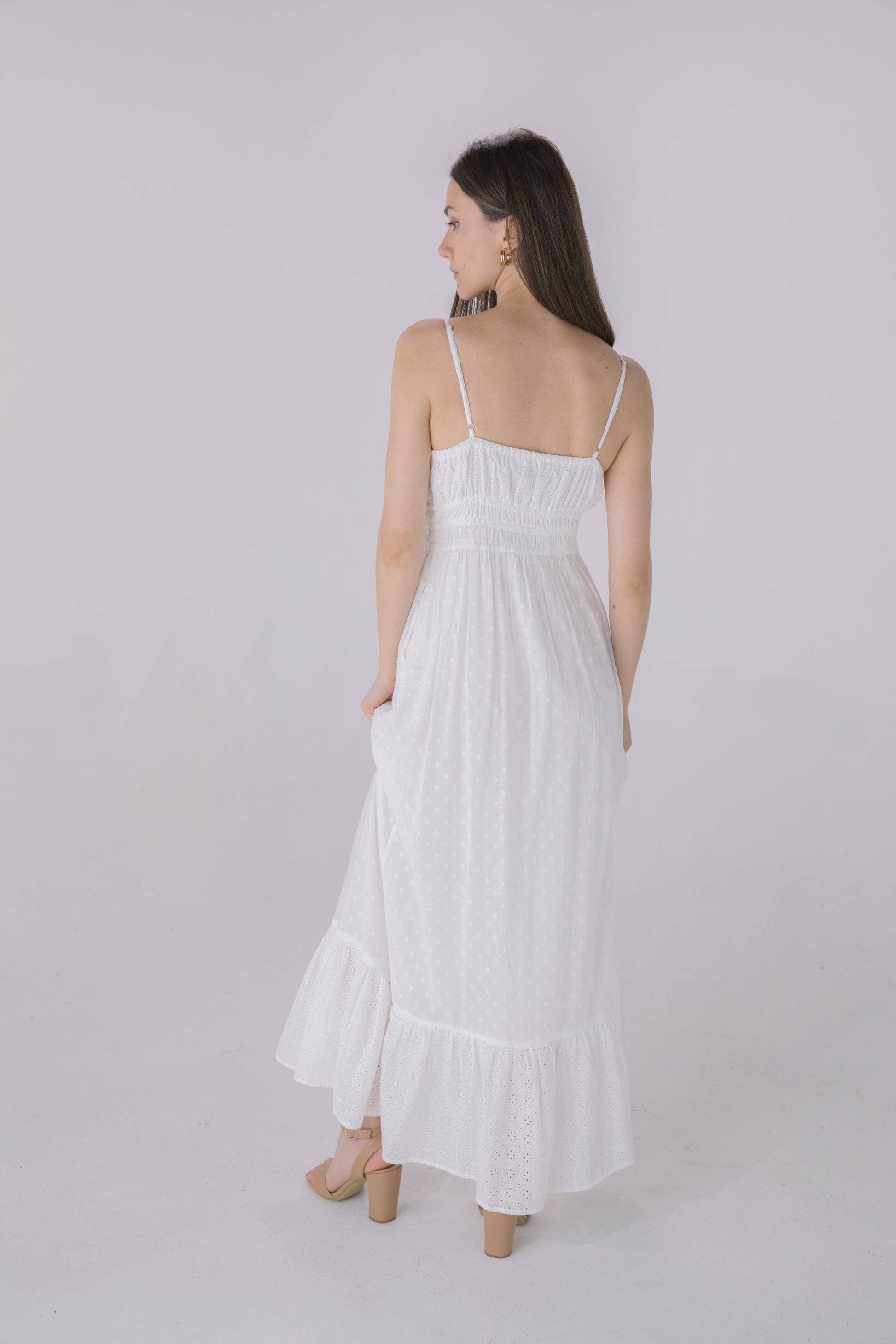 ivory dress casual Drawstring Casual Dress, Beige Ivory, Size 8