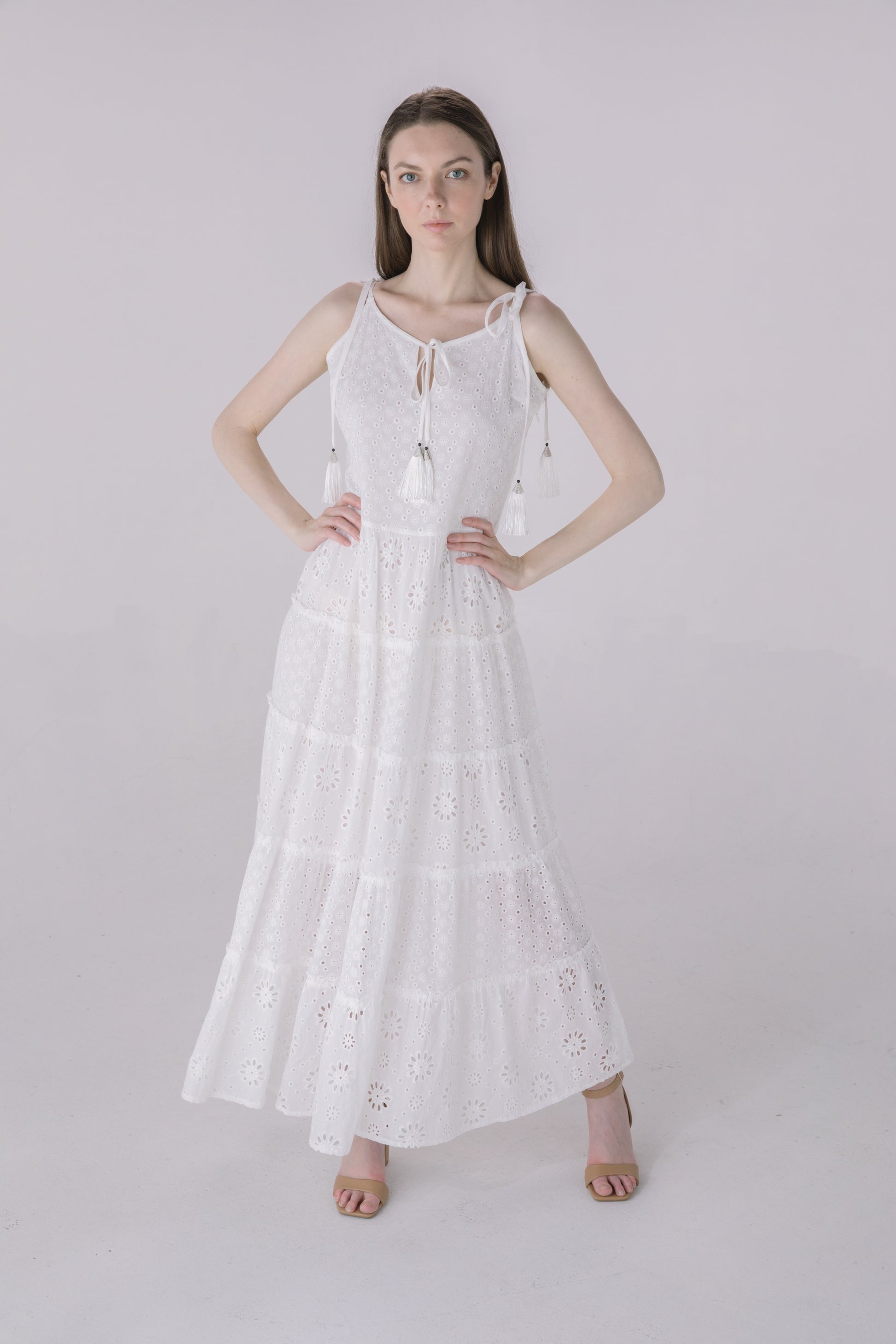 arrange cotton voile maxi dress with lace trim in ivory ARRANGE cotton voile maxi dress with lace trim in ivory VinNews Recommendations