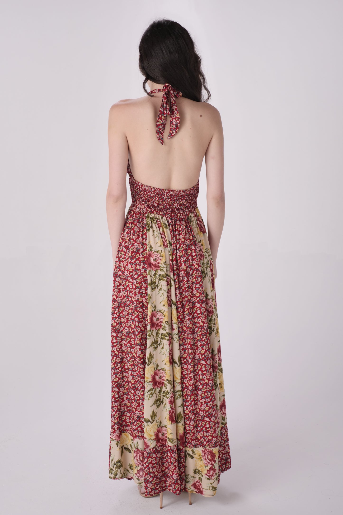 Rose Floral Twin Printed Maxi Dress