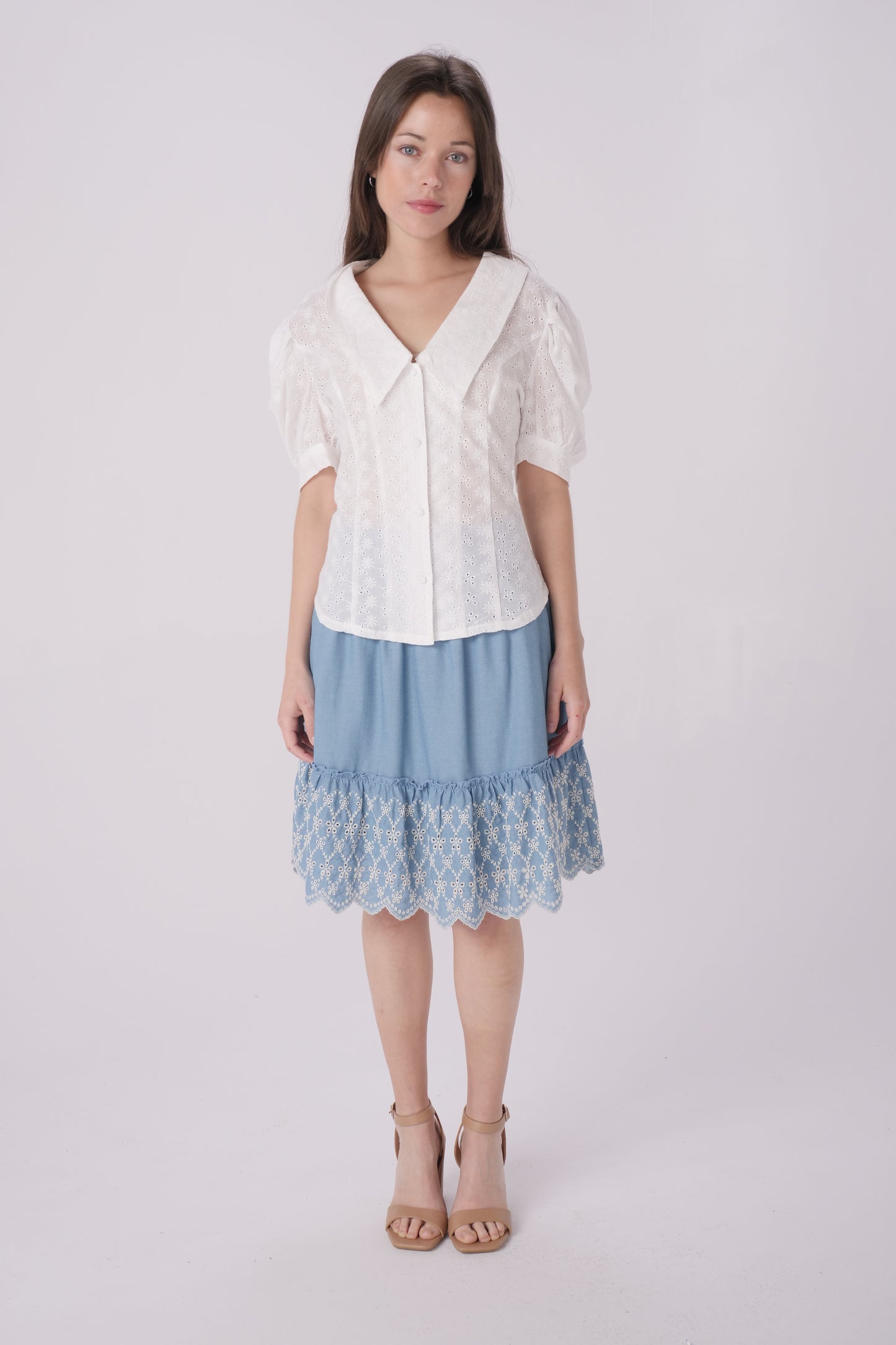 Ivory Peter Pan Collar Top