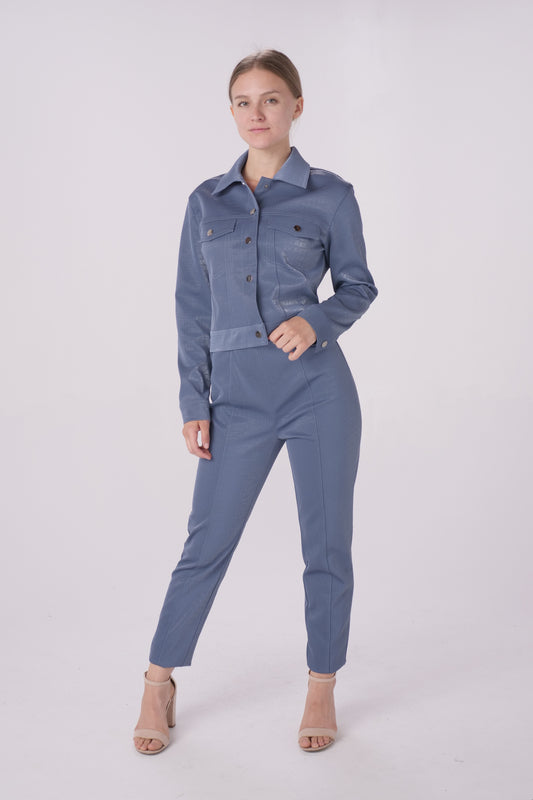 Cerulean Snake Trucker Jacket
