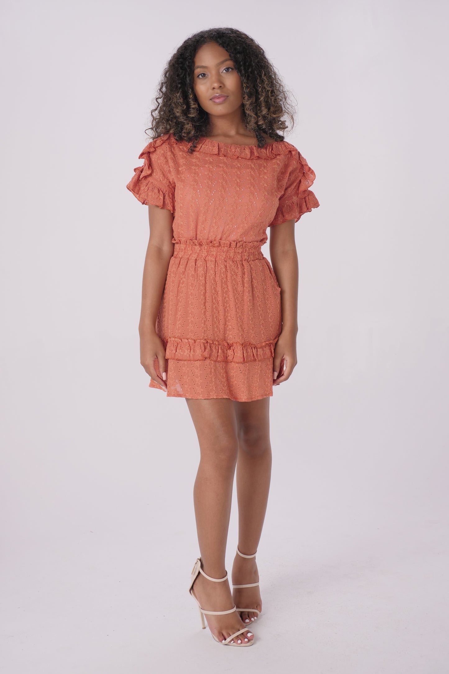 Dark Rust Ruffle T-Shirt